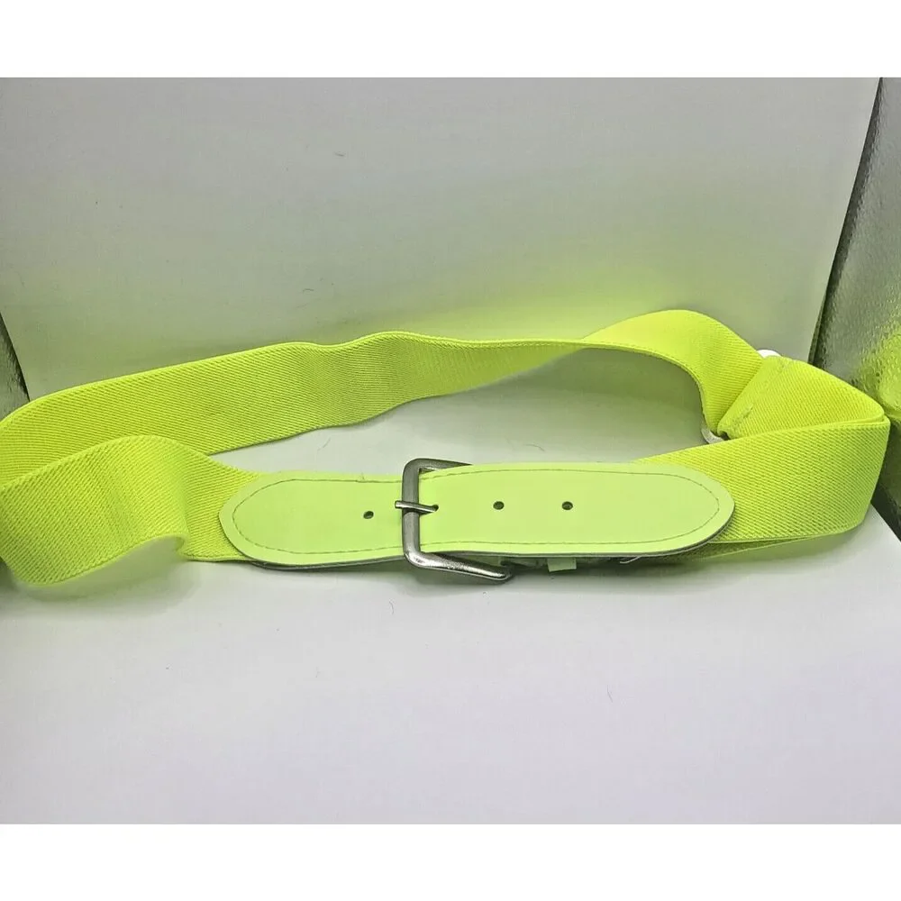 Neon Yellow Green Elastic Belt 39.5in long 1.25in wide
